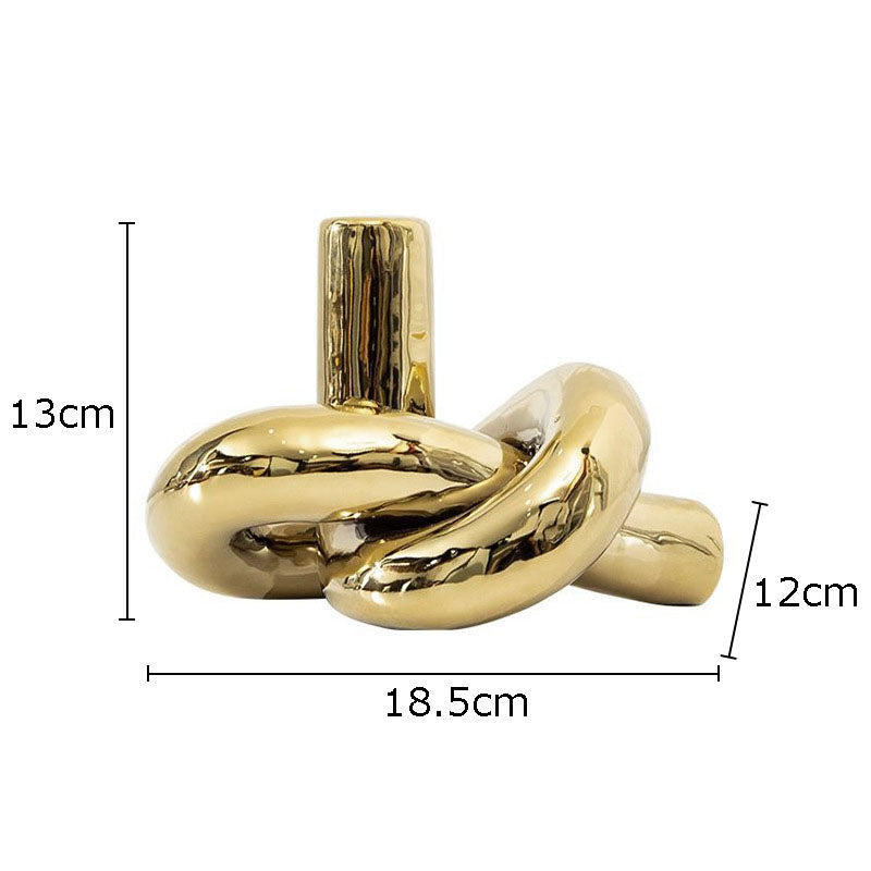 Creative Twisted Tree Knot Ceramic Trinket