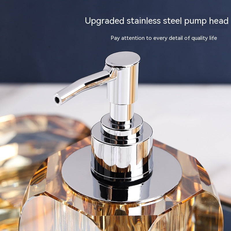 Light Luxury Crystal Washing Set Home Hotel Tray
