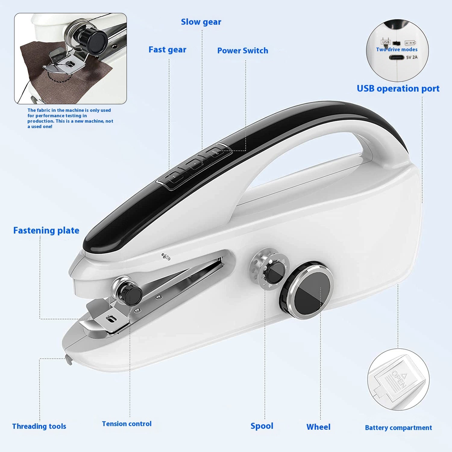 Multifunctional Mini Portable Hand-held Sewing Machine