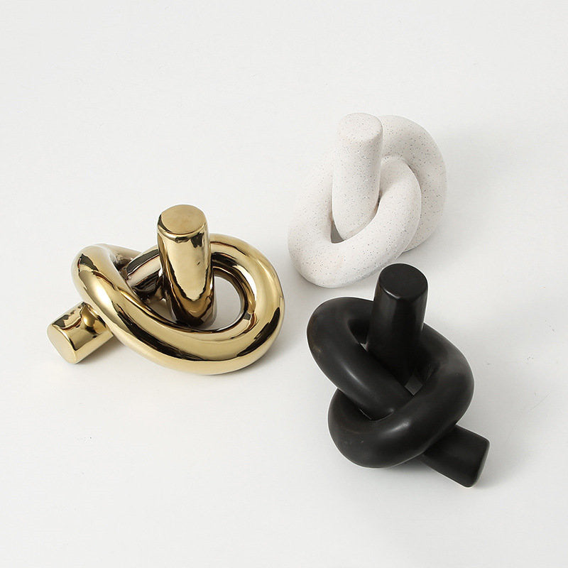 Creative Twisted Tree Knot Ceramic Trinket