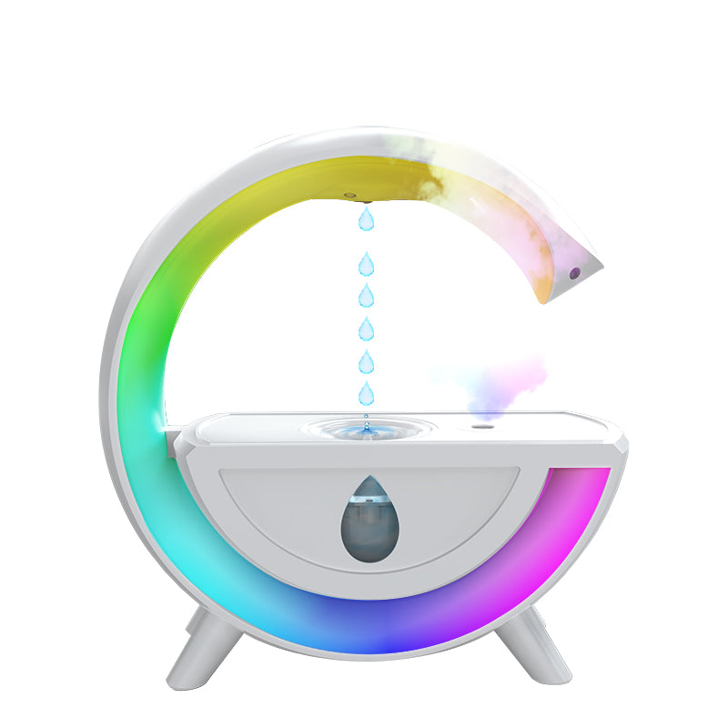 Anti-gravity Humidifier Water Drop RGB Desk LED Night Light For Indoor Bedroom Descroation Creative Atmosphere Table Lamps