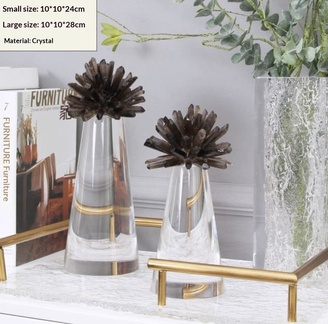 Affordable Luxury Home Decor Floral Crystal Centerpiece For The Living Room Or Entryway