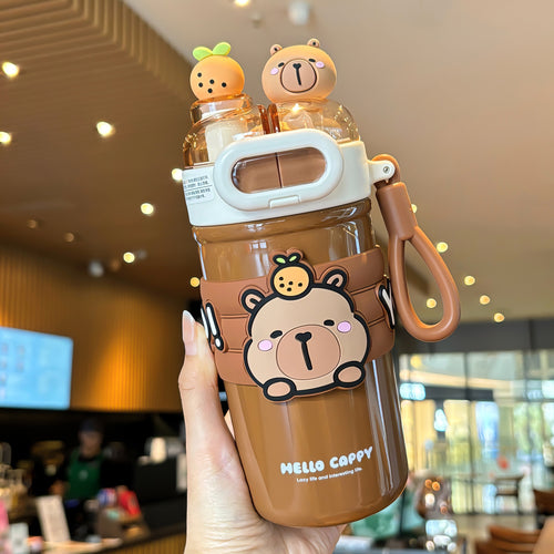 Adjustable Strap Portable Silicone Spout Drinking Cup