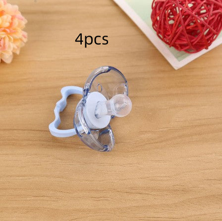 Love baby baby baby new baby pacifier anti automatically closed round head flat hair randomly issued